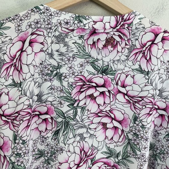 Torrid Womens Plus 4X Floral Long Sleeve Blouse Side Tie Neckline Shirt Top - Picture 9 of 9